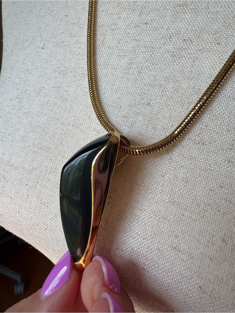 Rachel Zoe “Horn” Necklace Gold-Tone Chain